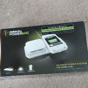 Powermat 24-Hour Power System for iPhone 4/4S - White  Wireless  charger